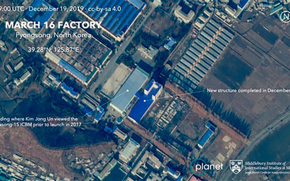 Nowa konstrukcja w centrum wojskowym Korei Północnej
