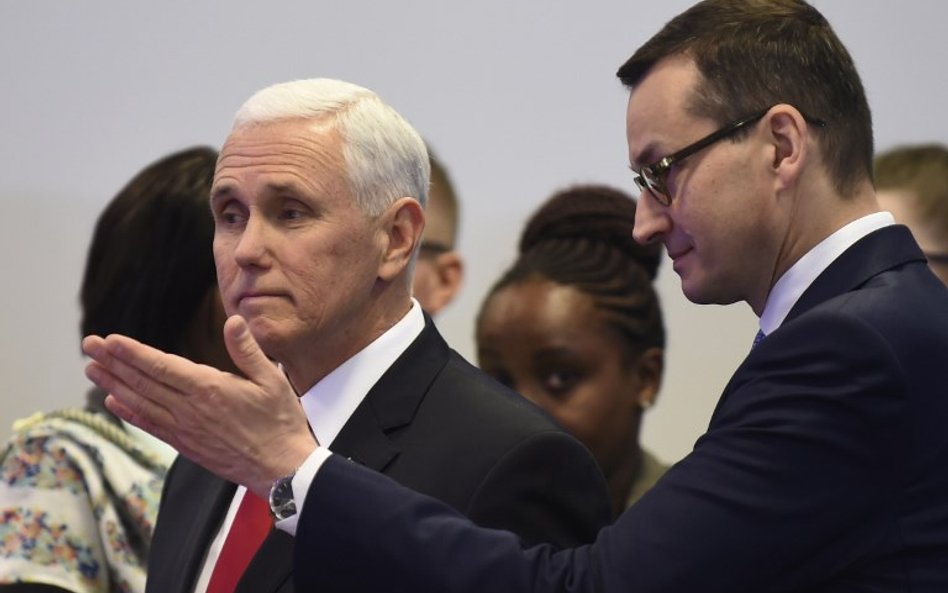 Wiceprezydent USA Mike Pence i premier Mateusz Morawiecki