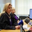 Sędzia Ewelina Pałgan-Witek na sali Sądu Okręgowego w Sosnowcu
