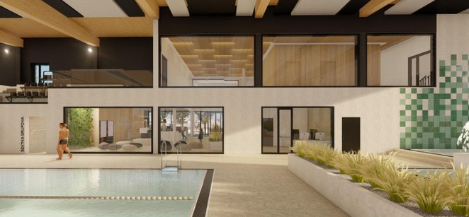 W planach są nowoczesne baseny sportowe i rekreacyjne, zjeżdżalnie wodne, strefa saun z ogrodem zewn