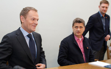 Donald Tusk, Janusz Palikot i Andrzej Rozenek