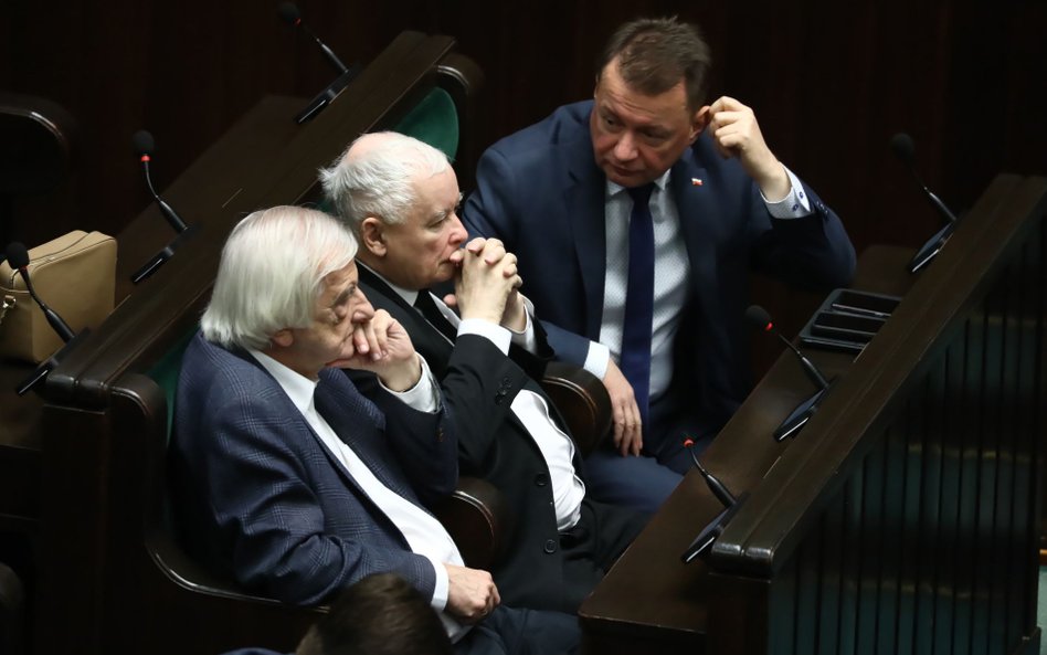 Ryszard Terlecki, Jarosław Kaczyński i Mariusz Błaszczak