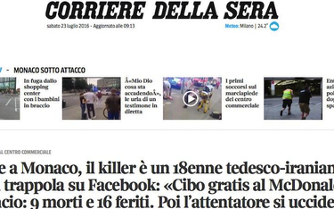 Włoska prasa: Reakcje po zamachu w Monachium