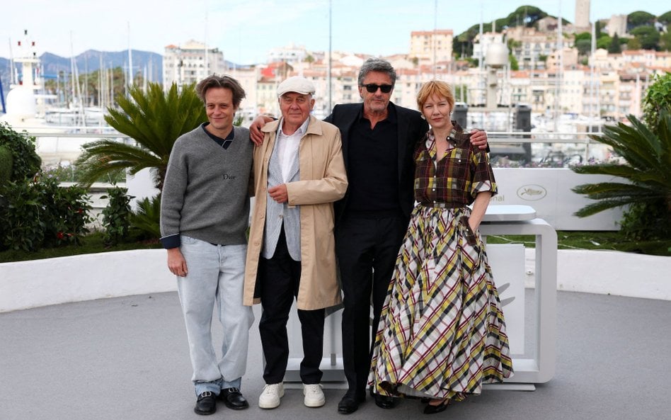 Reżyser Paweł Pawlikowski i członkowie obsady "Ojczyzny": Sandra Huller, August Diehl i Hanns Zischl