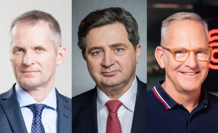 Michał Gajewski, prezes Santander Bank Polska, Brunon Bartkiewicz, prezes ING Bank Śląski oraz Roy P