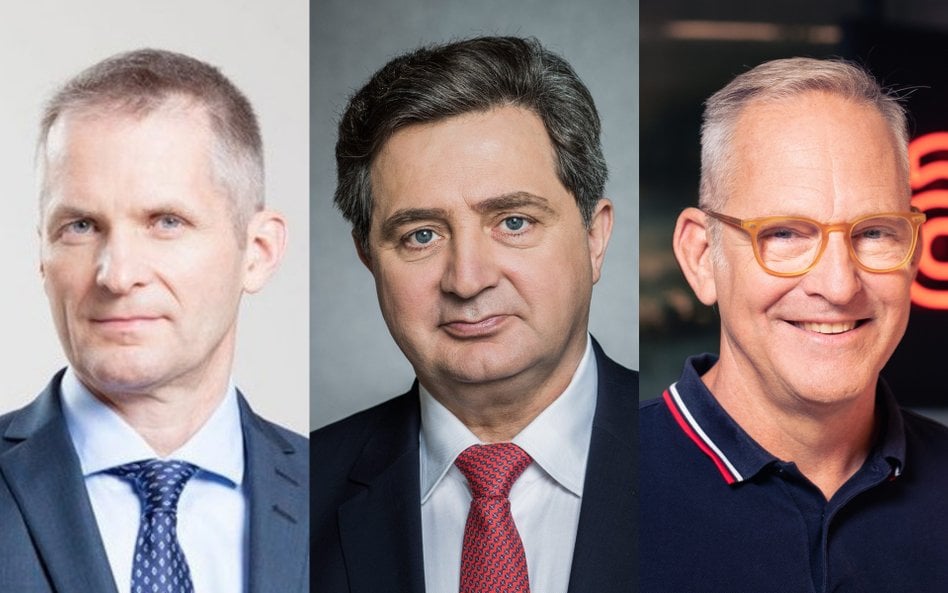 Michał Gajewski, prezes Santander Bank Polska, Brunon Bartkiewicz, prezes ING Bank Śląski oraz Roy P