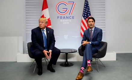 Donald Trump i premier Kanady Justin Trudeau