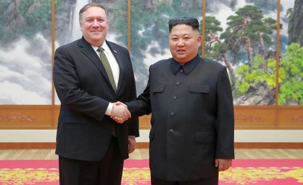 Mike Pompeo i Kim Dzong Un