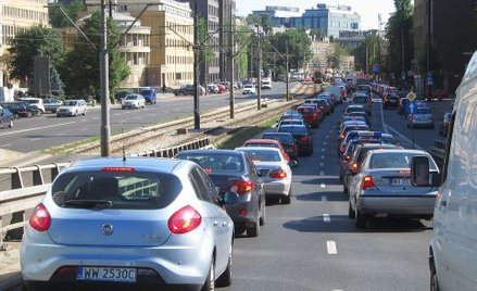 Korek w centrum Warszawy