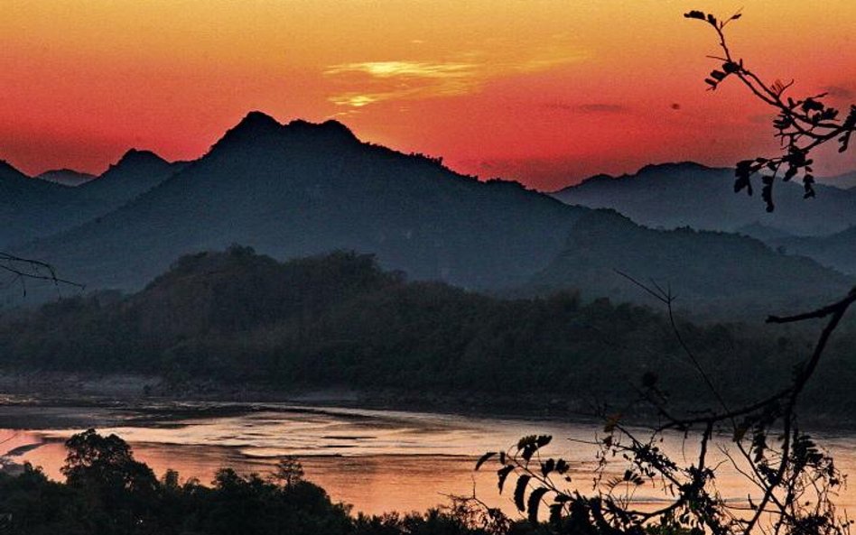 Zachód słońca w Luang Prabang