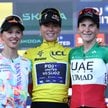 Zwyciężczynie Tour de France: (od lewej) Katarzyna Niewiadoma-Phinney, Demi Vollering i Elisa Longo 