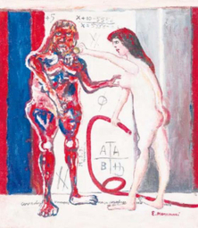 Eugeniusz Markowski po swojemu namalował Adama i Ewę.