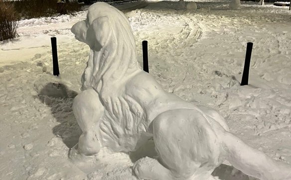 Zimowa sztuka uliczna na Ursynowie