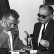 Czesław Kiszczak i Wojciech Jaruzelski w 1992 r. w Sejmie.