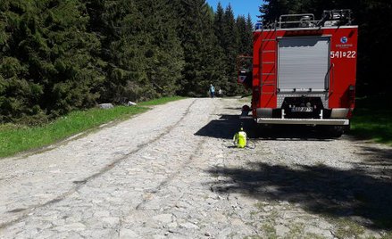 Wjechał samochodem na trasę w Tatrach. Interweniowała straż