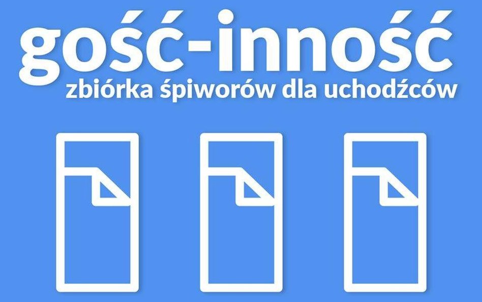 Plakat akcji,podczas której zbierane będą śpiwory dla uchodźców