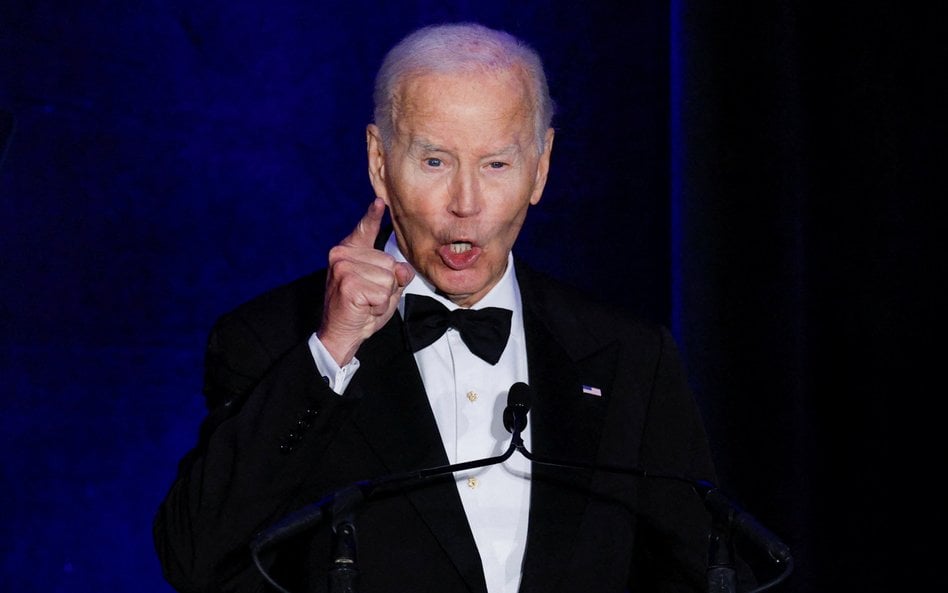 Joe Biden podczas przemówienia w Chicago