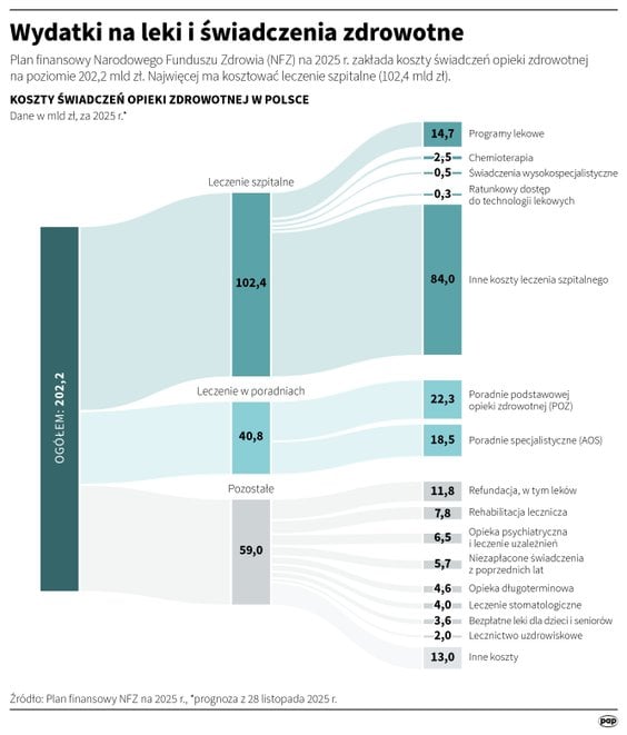 Wydatki na leki i świadczenia zdrowotne