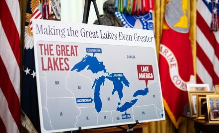 Mapa według administracji Donalda Trumpa