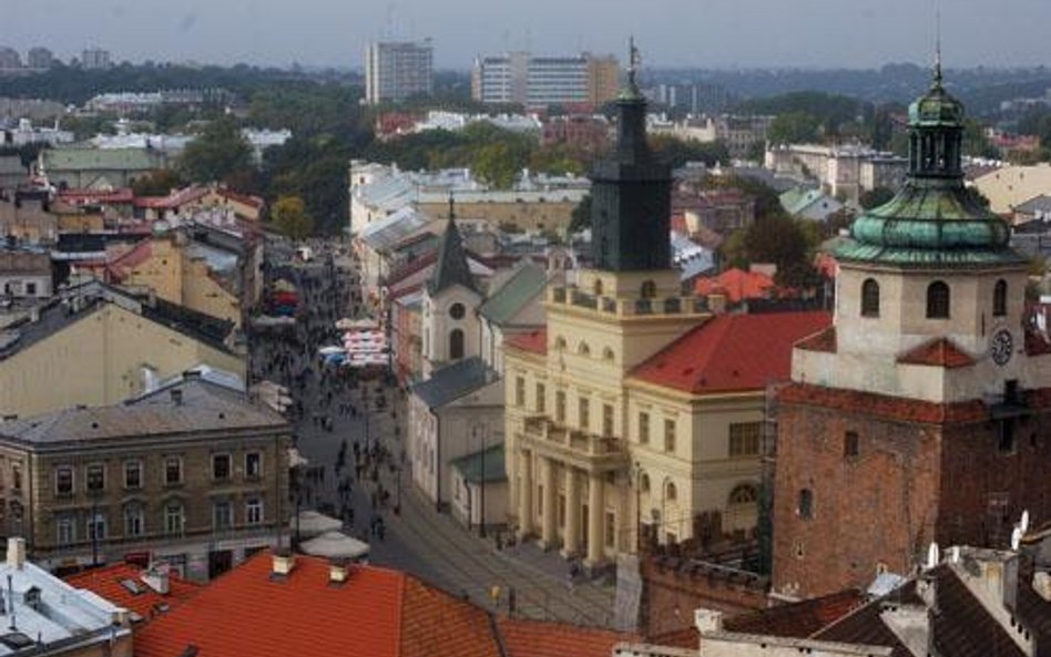 Widok na centrum Lublina