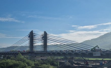 Już niedługo pojedziemy potężnym mostem przez Dunajec