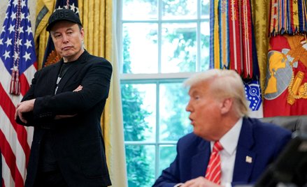 Konflikt Muska z Trumpem kosztował Teslę 152 mld dolarów kapitalizacji