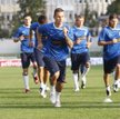 Trening kadry na stadionie Polonii Warszawa. Na pierwszym planie Ludovic Obraniak