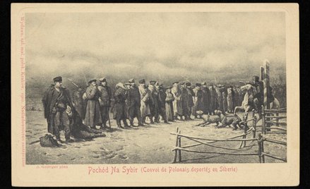 Artur Grottger, „Pochód na Sybir” (1867) – dzieło znajduje się w kolekcji Muzeum Narodowego w Poznan