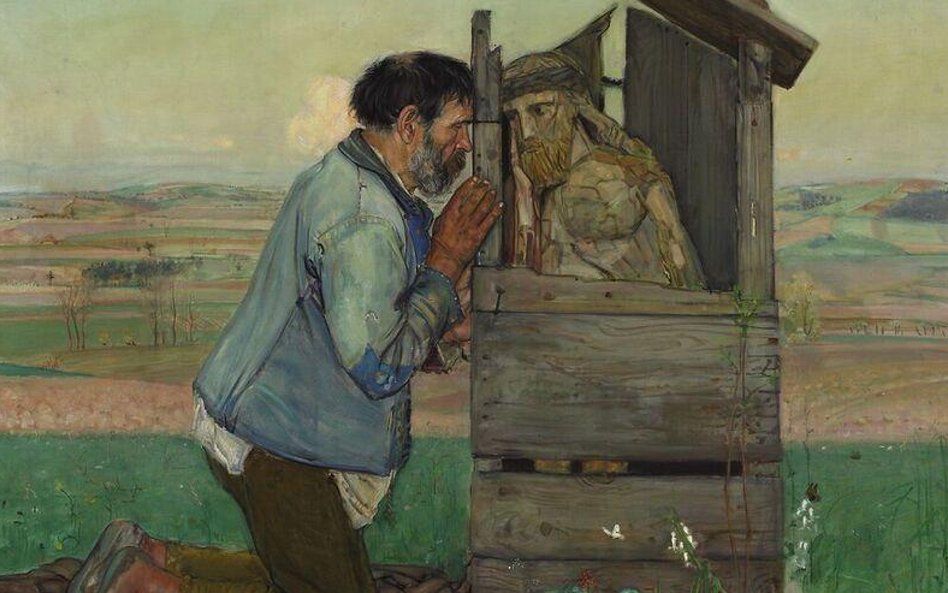 6. Wlastimil Hofman (1881 – 1970), Spowiedź, 1906, olej, płótno; 139,5 x 146 cm, Muzeum Narodowe w W