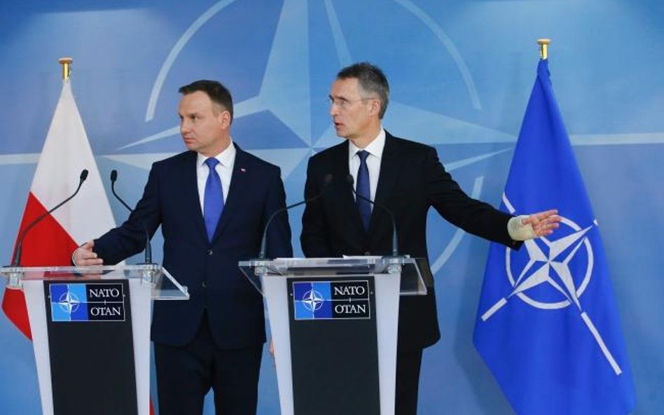 Prezydent Andrzej Duda i sekretarz generalny NATO Jens Stoltenberg