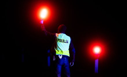 Kontrola policji w pobliżu granicy polsko-białoruskiej