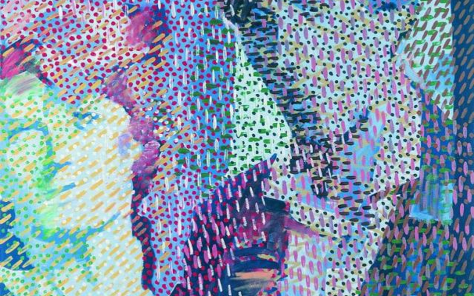 W. Fangor; SOAP OPERA olej płótno 102x102 cm 1979