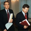 Marian Krzaklewski (z prawej) nie był w stanie zapanować nad elementami rozsadzającymi od środka AWS