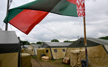 Obóz namiotowy najemników Grupy Wagnera pod Osipowiczami