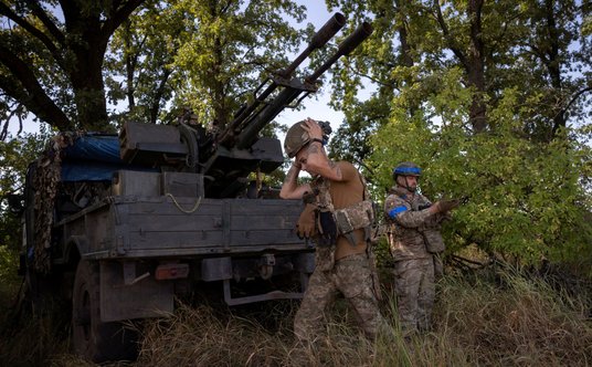 Ukraińscy żołnierze w obwodzie sumskim, w pobliżu obwodu kurskiego, fotografia z 17 sierpnia