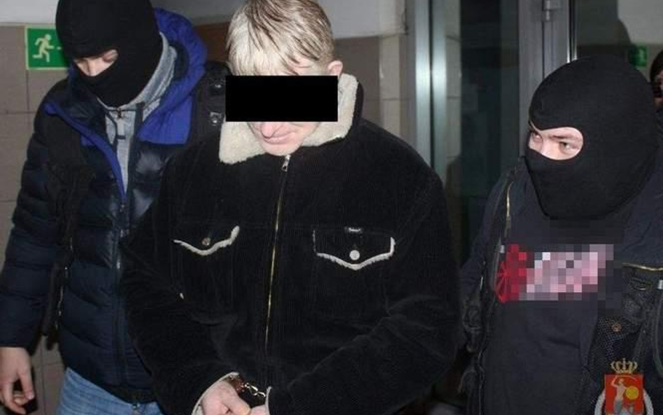 Skazany mężczyzna, zaraz po zatrzymaniu przez policję