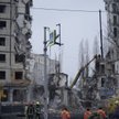 Trafiony rosyjską rakietą blok mieszkalny w Dnieprze