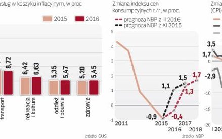 Spadek cen paliw i żywności w ub.r. sprawił, że wydawaliśmy na te towary mniejszą część dochodów
