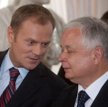 Premier Donald Tusk i prezydent Lech Kaczyński