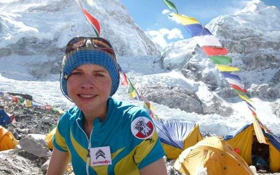 Kinga Baranowska na szczycie Lhotse