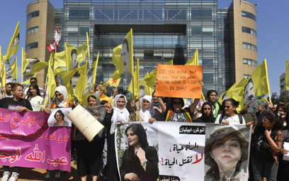 Protest Kurdyjek w Bejrucie