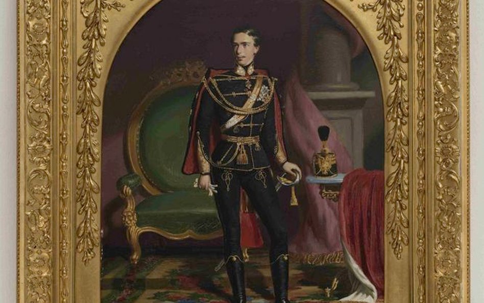 Portret Franciszka Józefa jako młodego człowieka w mundurze husarskim