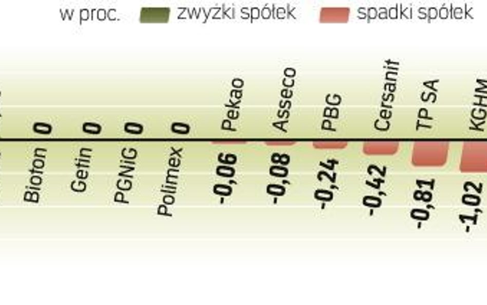 W środę w Warszawie wśród dużych spółek najmocniej traciły instytucje finansowe. Wyjątek wśród nich 