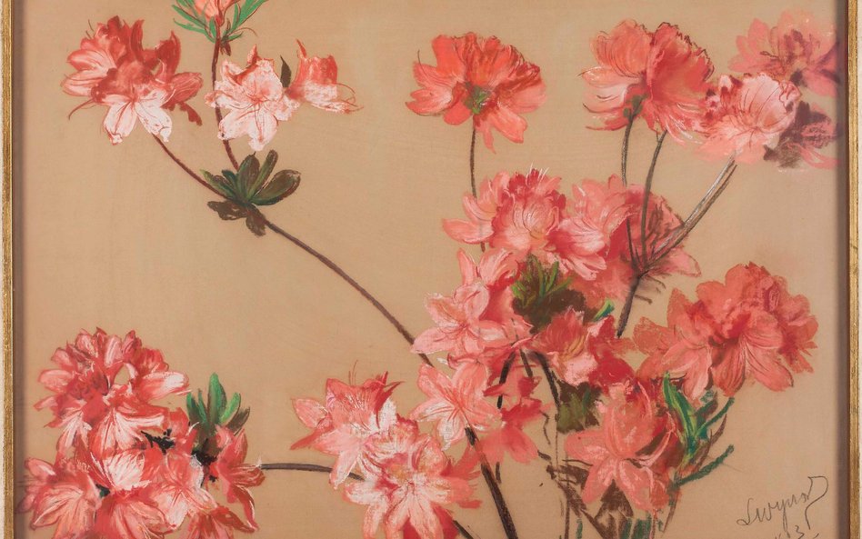 Leon Wyczółkowski (1852–1936) Różowe azalie, 1903 Pastel