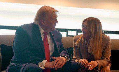 Prezydent USA Donald Trump i premier Włoch Giorgia Meloni