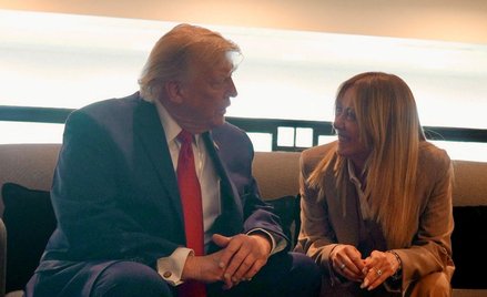 Prezydent USA Donald Trump i premier Włoch Giorgia Meloni