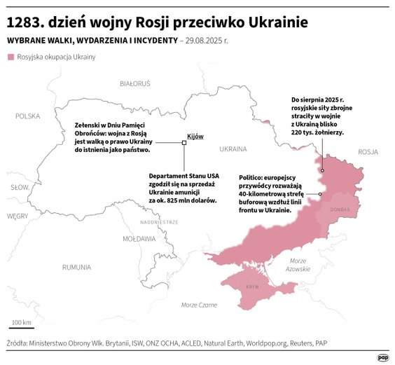 Tak wyglądała sytuacja na froncie w 1283 dniu wojny