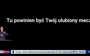Plansza, wyemitowana przez TVP przed orędziem marszałka Senatu Tomasza Grodzkiego