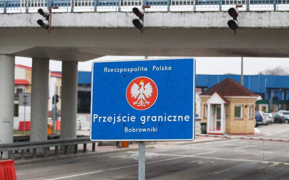 Zamknięte polsko-białoruskie przejście graniczne w Bobrownikach