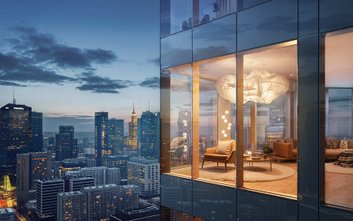 Smukłą bryłę wieżowca podkreślą liczne przeszklenia, otwierające wnętrza na panoramę stolicy.